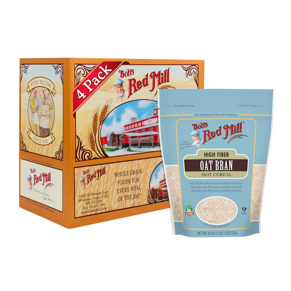 Bob's Red Mill Oat Bran 18 oz. Bag, PK4